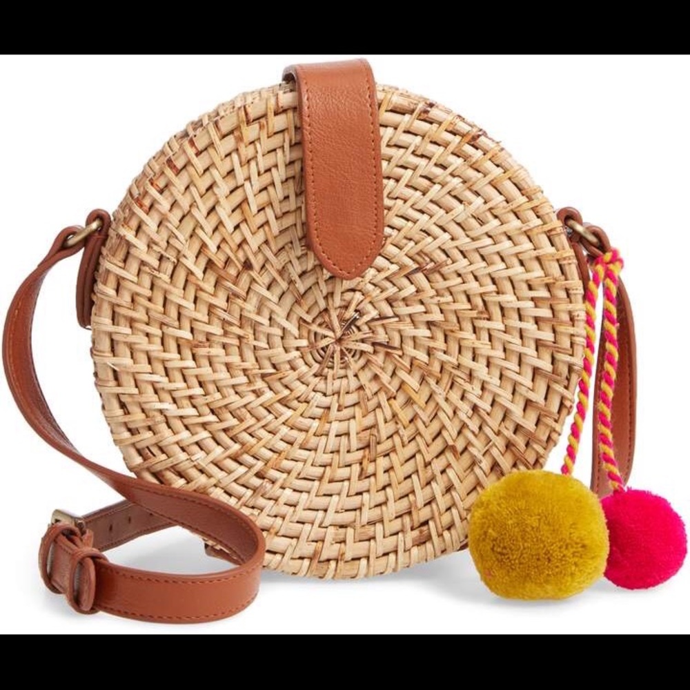 🥭Sole/society straw bag